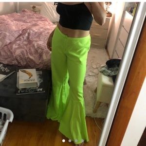 hot green bell bottom pants from GERMANY